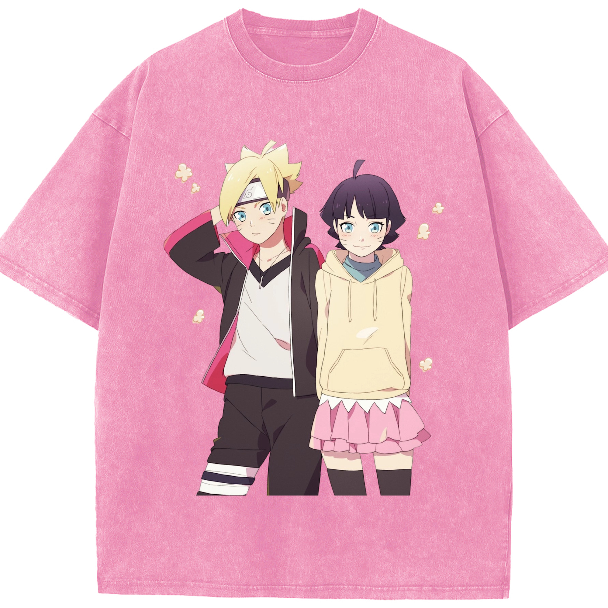 （画像用） NARUTO -ナルト- うずまき ボルト Uzumaki Boruto 綿100% ヴィンテージ風 半袖Tシャツ（フロントプリント）
